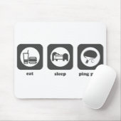 Essen Sie. Schlaf. Klingeln Pong. Mousepad (Mit Mouse)