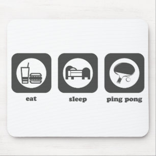Essen Sie. Schlaf. Klingeln Pong. Mousepad