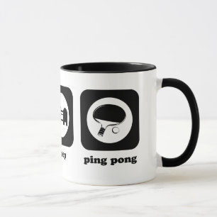 Essen Sie. Schlaf. Klingeln Pong. Tasse