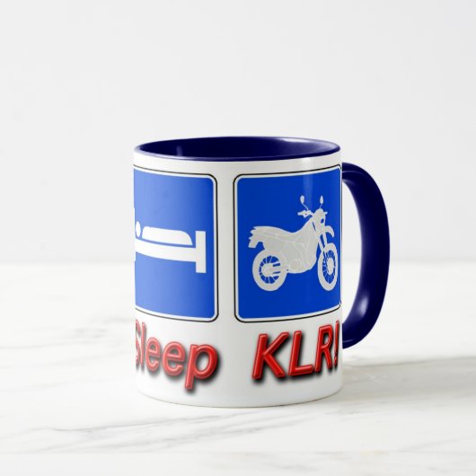 Essen Sie Schlaf KLR Tasse (VorderseiteRechts)
