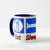 Essen Sie Schlaf KLR Tasse (Vorderseite Links)