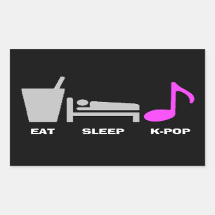 Essen Sie Schlaf Kpop Aufkleber