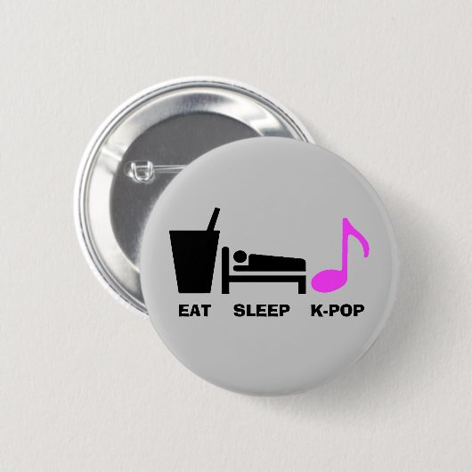 Essen Sie Schlaf Kpop Knopf (Licht) Button (Vorne & Hinten)