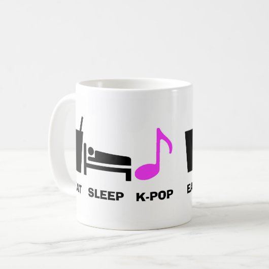 Essen Sie Schlaf Kpop Tasse (Vorderseite Links)