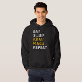 essen Sie Schlaf Krav Maga Hoodie (Vorne ganz)