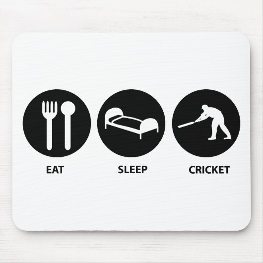 Essen Sie Schlaf-Kricket Mousepad (Vorne)