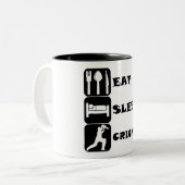 Essen Sie Schlaf-Kricket Zweifarbige Tasse (Vorderseite Links)