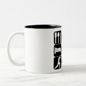 Essen Sie Schlaf-Kricket Zweifarbige Tasse (Links)