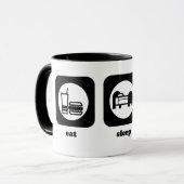 Essen Sie. Schlaf. Krokett. Tasse (Vorderseite Links)