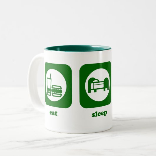 Essen Sie. Schlaf. Krokett. Tasse (Vorderseite Links)