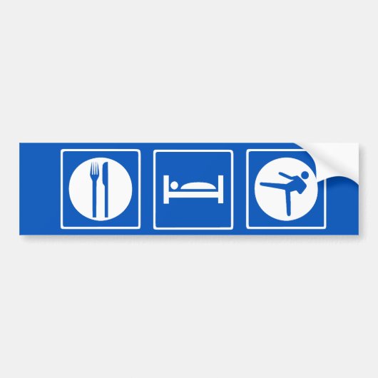 Essen Sie Schlaf Kung Fu Autoaufkleber (Vorne)