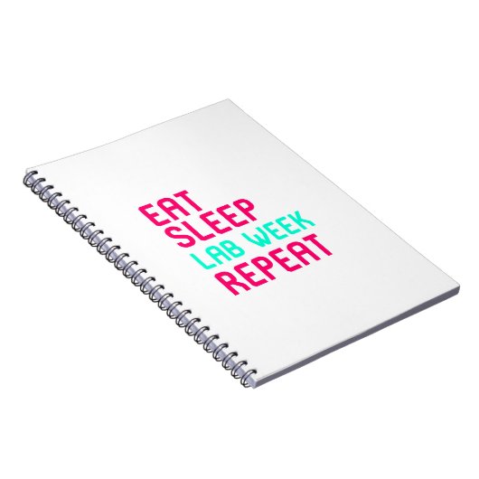 Essen Sie Schlaf-Labrador-Wochen-erfahrenes Notizblock (Rechte Seite)