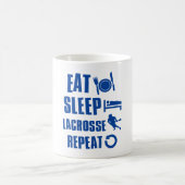 Essen Sie Schlaf Lacrosse Kaffeetasse (Mittel)