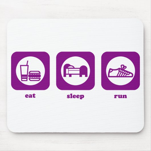 Essen Sie. Schlaf. Lauf. Mousepad (Vorne)
