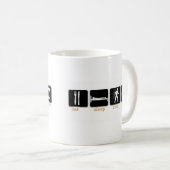 Essen Sie Schlaf-Laufwiederholung Kaffeetasse (VorderseiteRechts)