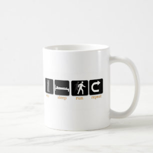 Essen Sie Schlaf-Laufwiederholung Kaffeetasse