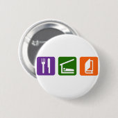 Essen Sie Schlaf lesen2 Button (Vorne & Hinten)