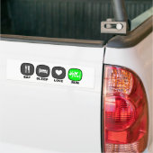 Essen Sie. Schlaf. Liebe. Lauf. Grün Autoaufkleber (Auf Lkw)