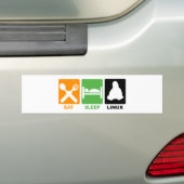 ESSEN SIE SCHLAF LINUX AUTOAUFKLEBER (Auf Auto)