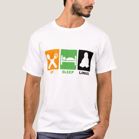 ESSEN SIE SCHLAF LINUX T-Shirt (Vorderseite)