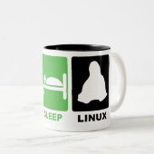 ESSEN SIE SCHLAF LINUX ZWEIFARBIGE TASSE (VorderseiteRechts)