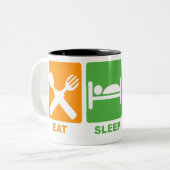 ESSEN SIE SCHLAF LINUX ZWEIFARBIGE TASSE (Vorderseite Links)