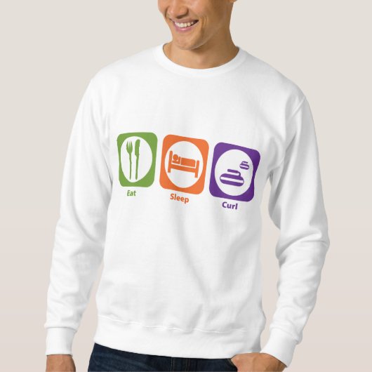 Essen Sie Schlaf-Locke Sweatshirt (Vorderseite)