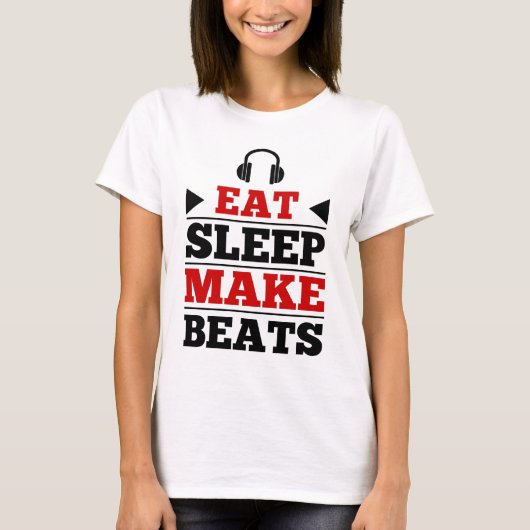 Essen Sie Schlaf machen Schläge T-Shirt (Vorderseite)