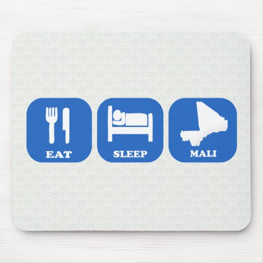 Essen Sie Schlaf Mali Mousepad (Vorne)
