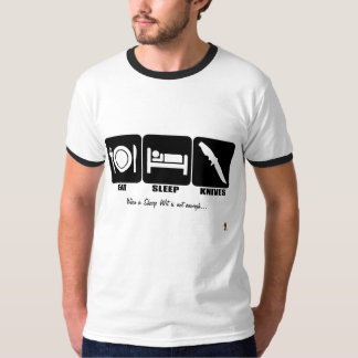 Essen Sie Schlaf-Messer T-Shirt