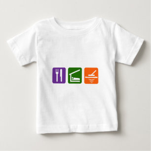 Essen Sie Schlaf-Metalldetektor Baby T-shirt
