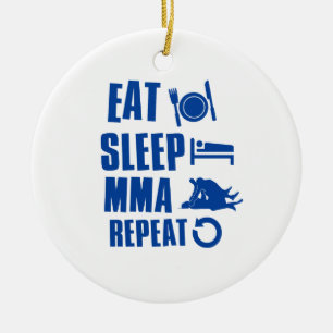 Essen Sie Schlaf MIXED MARTIAL ARTS Keramikornament