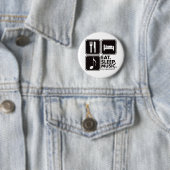 Essen Sie Schlaf-Musik - Schwarzes Button (Beispiel)