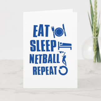 Essen Sie Schlaf Netball Karte