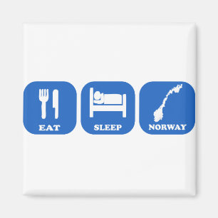 Essen Sie Schlaf Norwegen Magnet