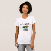 Essen Sie Schlaf OLIVEN T-Shirt (Vorne ganz)