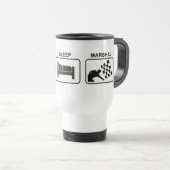 "Essen Sie - Schlaf - ordnen" Tasse durch (VorderseiteRechts)
