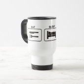 "Essen Sie - Schlaf - ordnen" Tasse durch (Vorderseite Links)