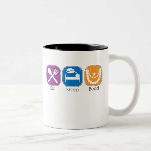 Essen Sie Schlaf-Perle Zweifarbige Tasse (Rechts)