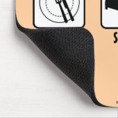 Essen Sie. Schlaf. Physik Mousepad (Ecke)