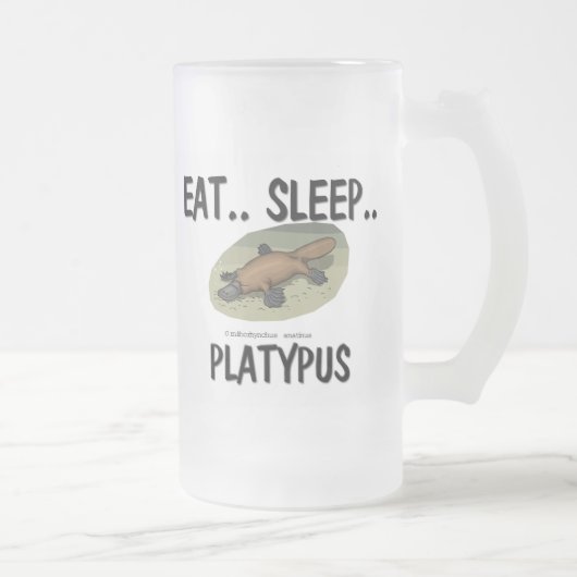 Essen Sie Schlaf PLATYPUS Mattglas Bierglas (Rechts)