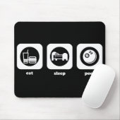Essen Sie. Schlaf. Pool. Mousepad (Mit Mouse)