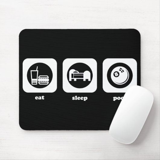Essen Sie. Schlaf. Pool. Mousepad (Mit Mouse)