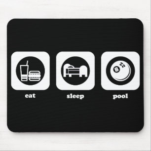 Essen Sie. Schlaf. Pool. Mousepad