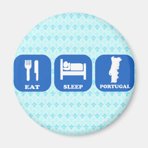 Essen Sie Schlaf Portugal Magnet