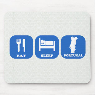 Essen Sie Schlaf Portugal Mousepad