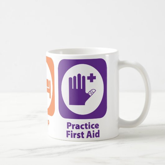 Essen Sie Schlaf-Praxis-erste Hilfe Kaffeetasse (Rechts)