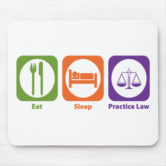 Essen Sie Schlaf-Praxis-Gesetz Mousepad (Vorne)