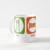 Essen Sie Schlaf-Praxis-Neurologie Kaffeetasse (Vorderseite Links)