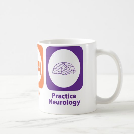 Essen Sie Schlaf-Praxis-Neurologie Kaffeetasse (Rechts)